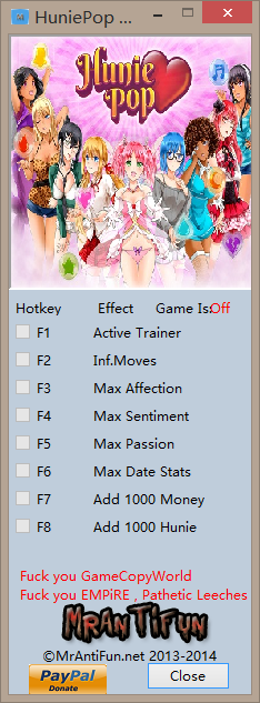 ��HuniePop�޸�����v1.0